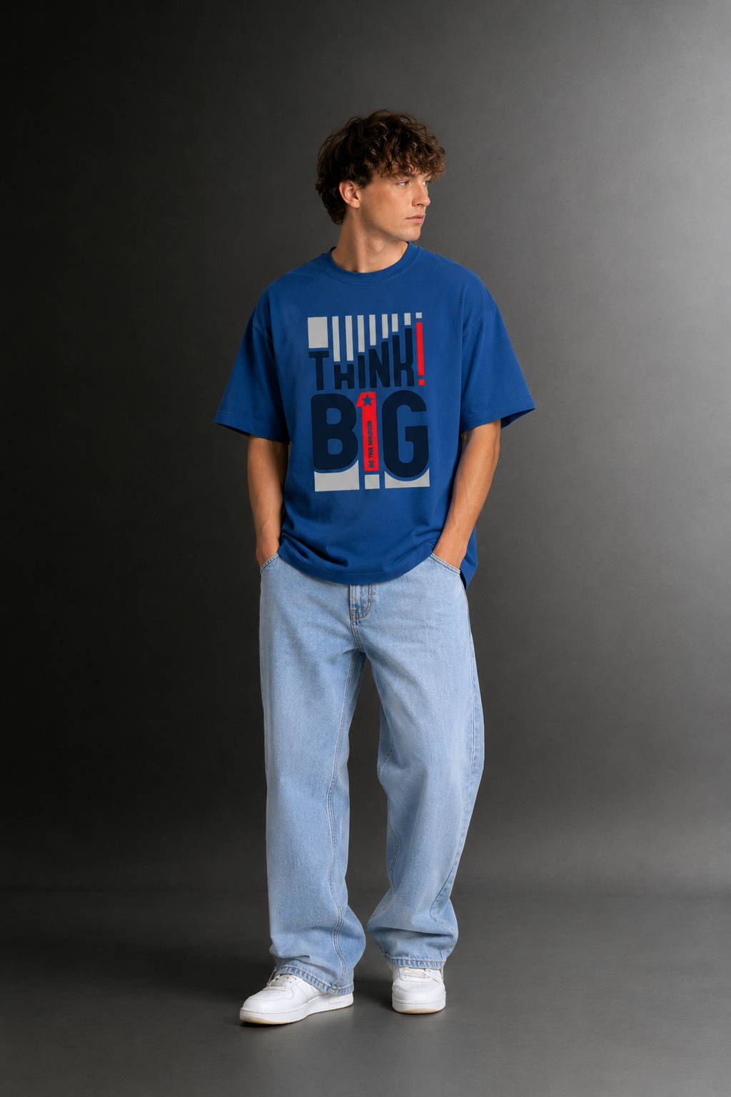 Men's Drop Shoulder Front Printed T-Shirt | Graphic Tee | OUTPUFF