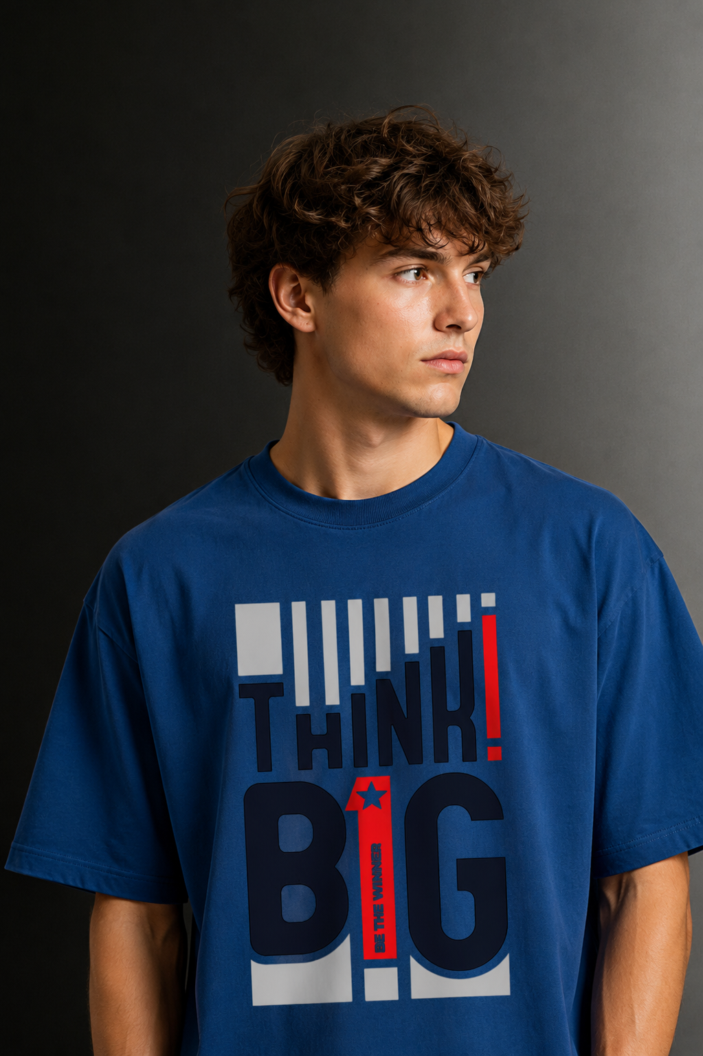Men's Drop Shoulder Front Printed T-Shirt | Graphic Tee | OUTPUFF