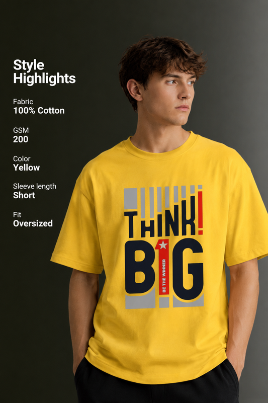 Men's Drop Shoulder Front Printed T-Shirt | Graphic Tee | OUTPUFF
