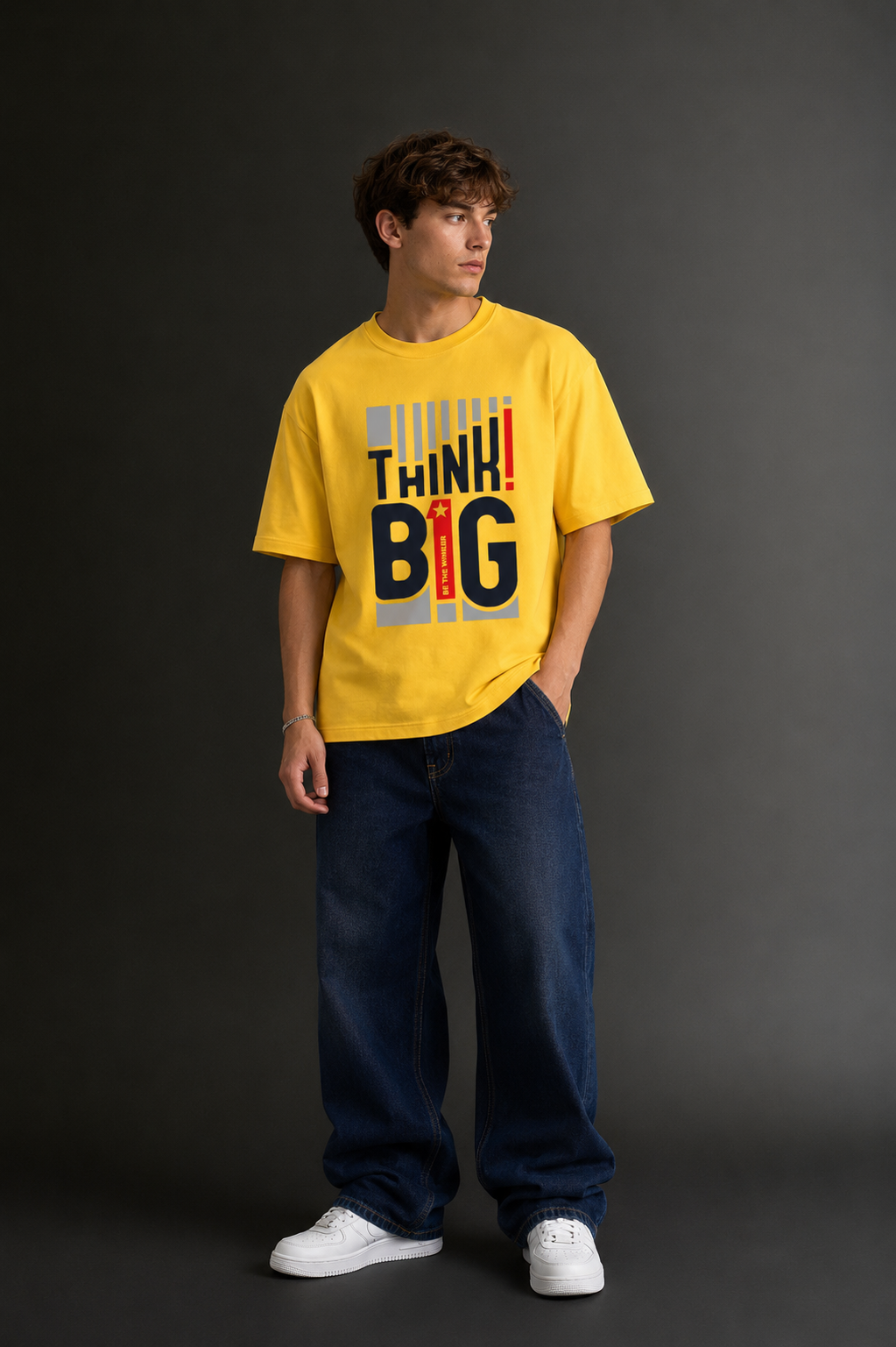 Men's Drop Shoulder Front Printed T-Shirt | Graphic Tee | OUTPUFF