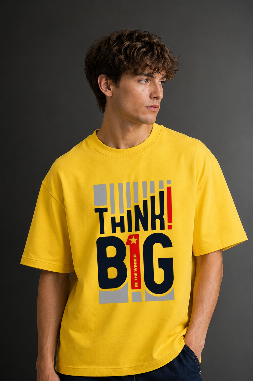 Men's Drop Shoulder Front Printed T-Shirt | Graphic Tee | OUTPUFF