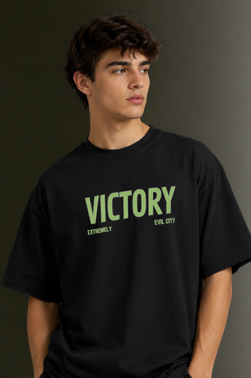 Men's Drop Shoulder Front & Back Printed T-Shirt | Graphic Tee | OUTPUFF