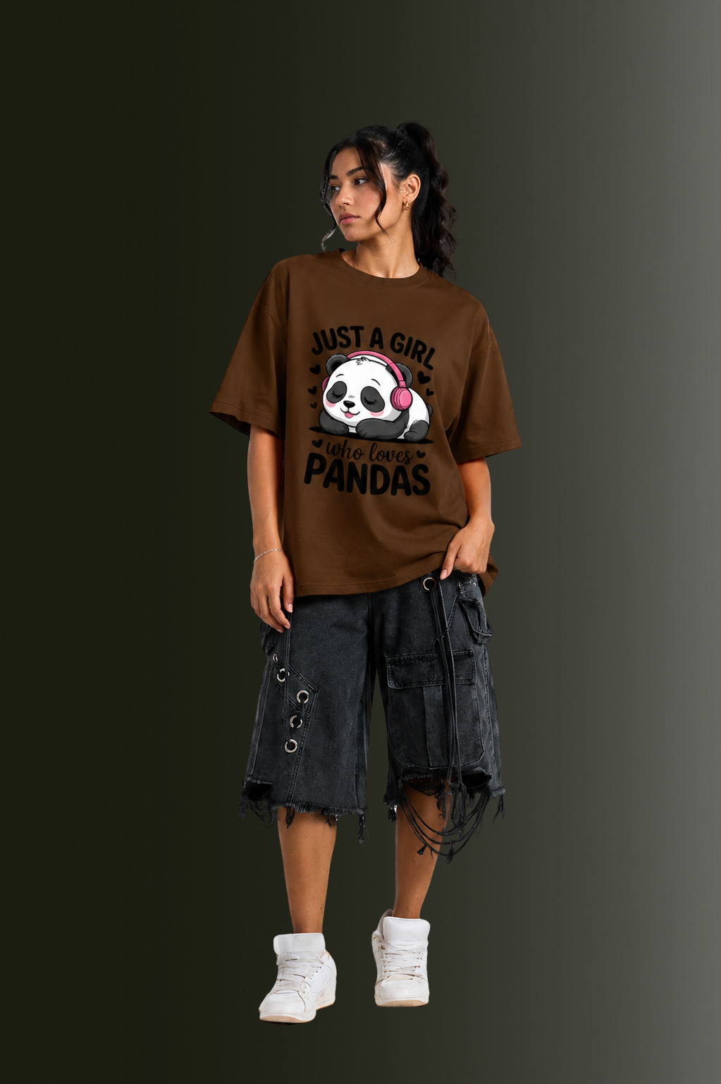 Women Drop Shoulder Front Printed T-Shirt | OUTPUFF