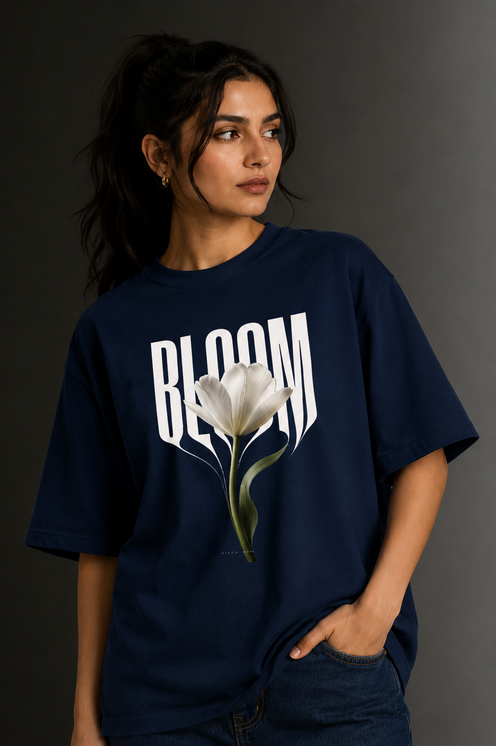 Women Drop Shoulder Front Printed T-Shirt | OUTPUFF