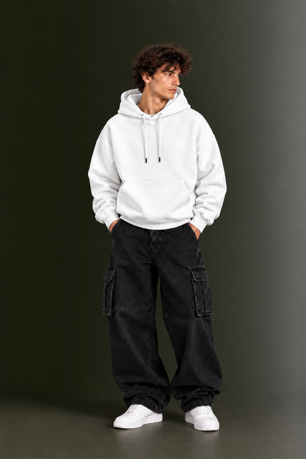 OUTPUFF Unisex Regular Fit Pullover Hoodie with Kangaroo Pocket