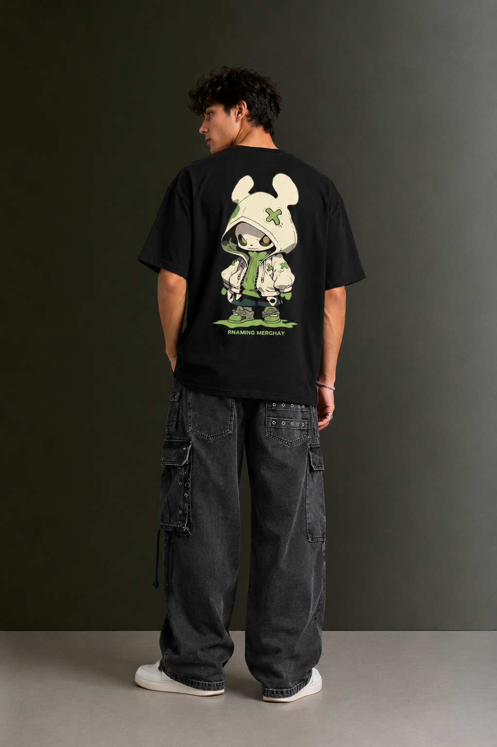 Men's Drop Shoulder Front & Back Printed T-Shirt | Graphic Tee | OUTPUFF