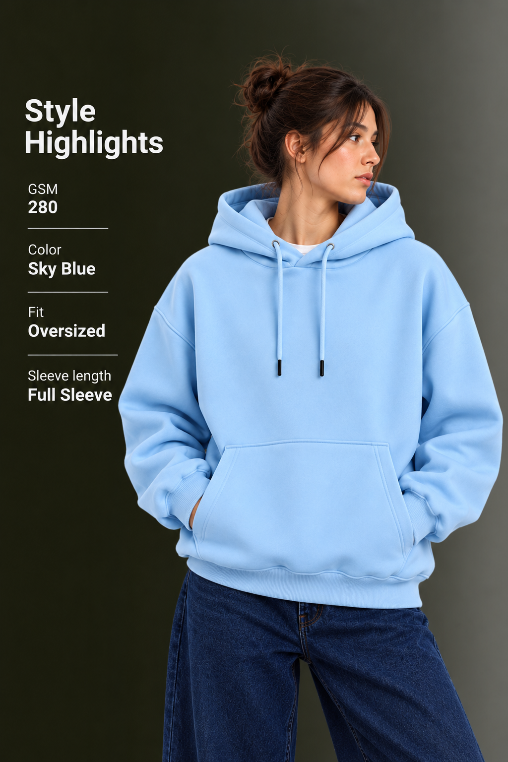 OUTPUFF Unisex Regular Fit Pullover Hoodie with Kangaroo Pocket