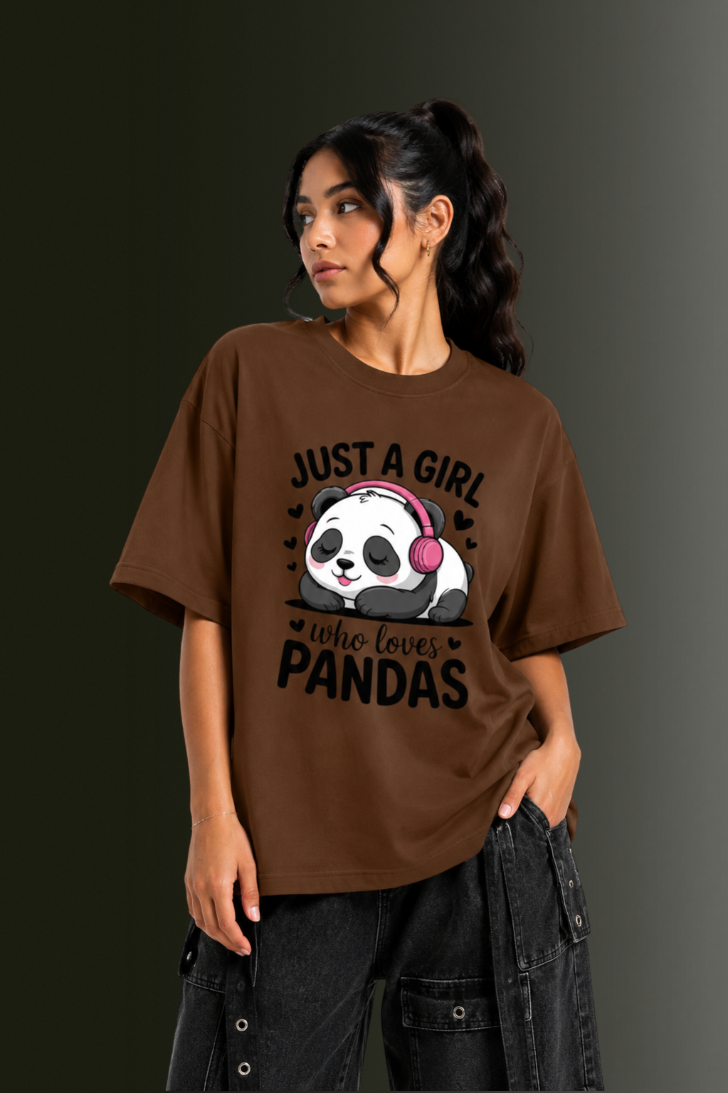 Women Drop Shoulder Front Printed T-Shirt | OUTPUFF