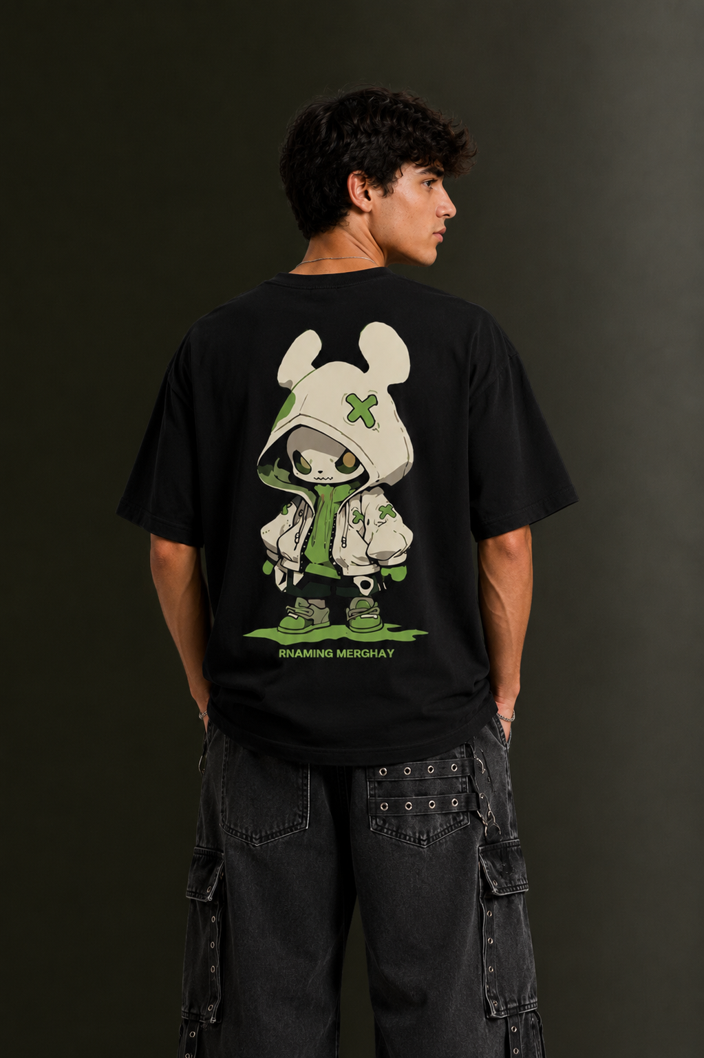 Men's Drop Shoulder Front & Back Printed T-Shirt | Graphic Tee | OUTPUFF