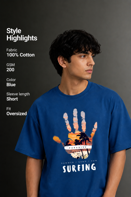Men's Drop Shoulder Front Printed T-Shirt | Graphic Tee | OUTPUFF