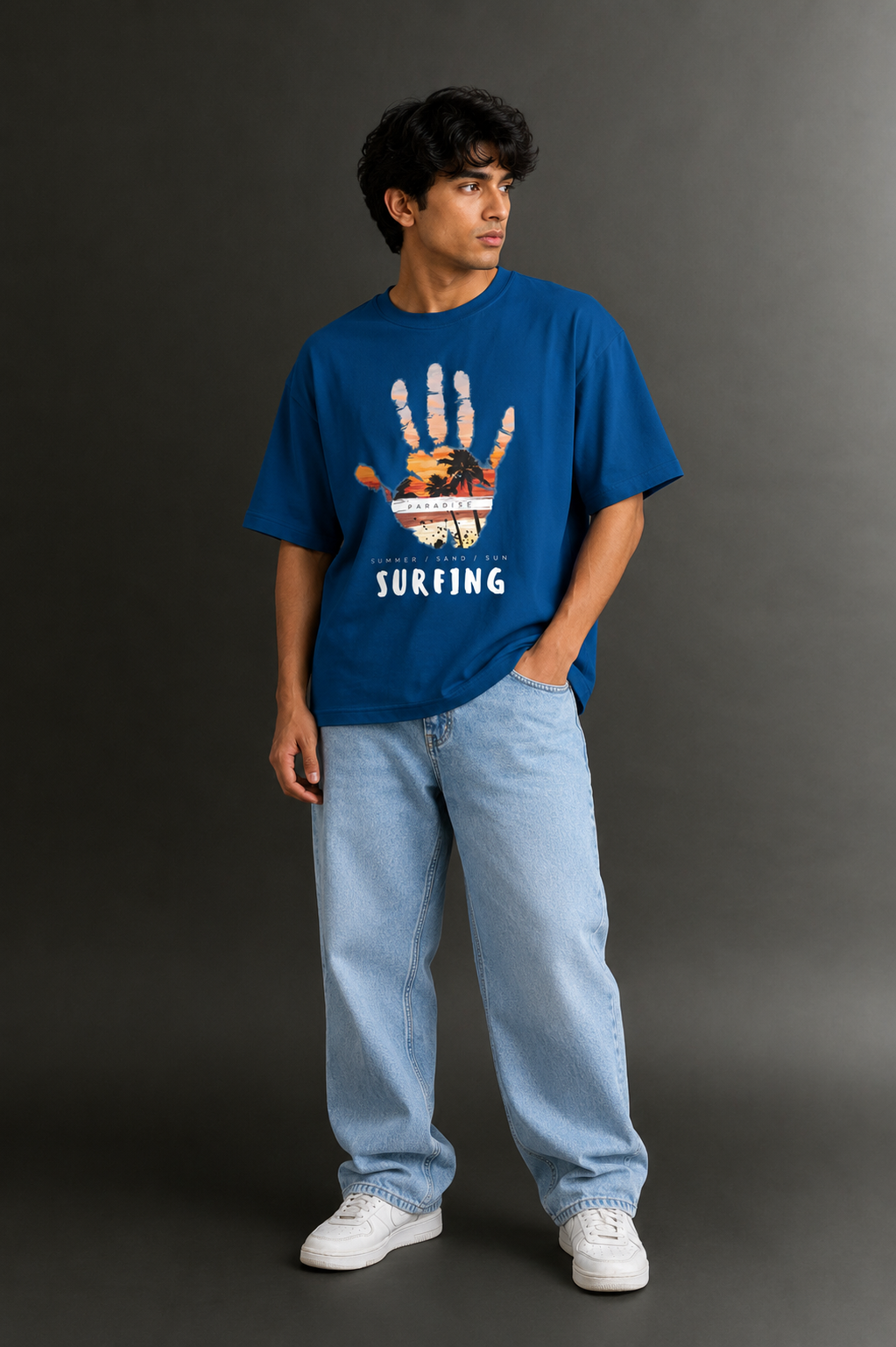 Men's Drop Shoulder Front Printed T-Shirt | Graphic Tee | OUTPUFF