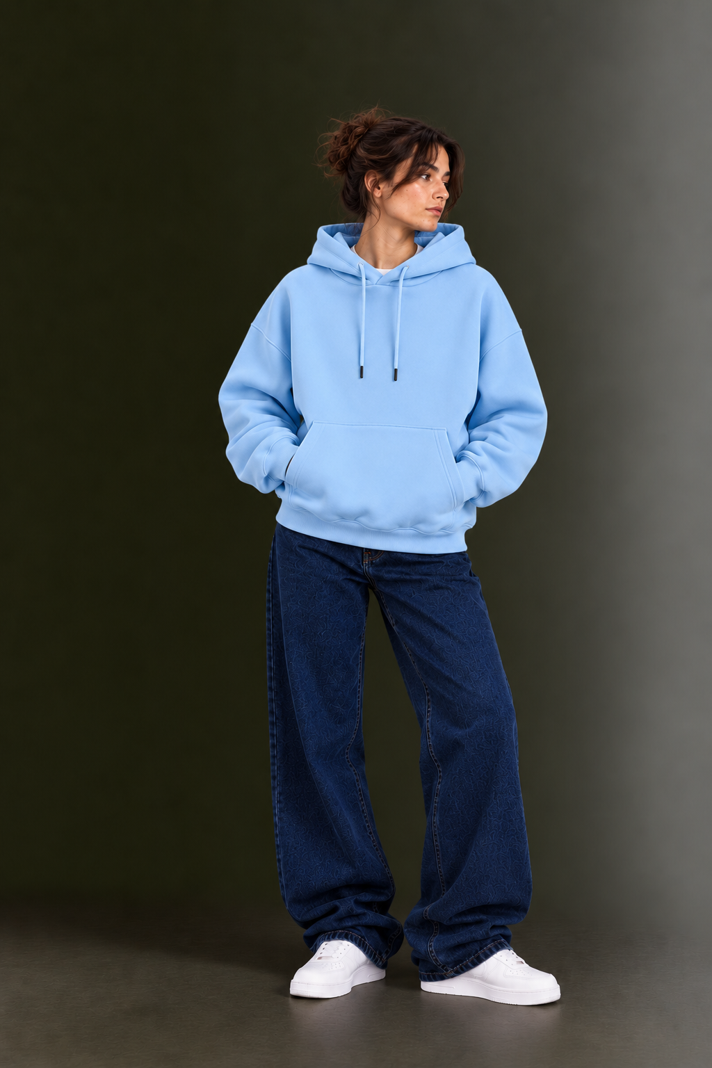 OUTPUFF Unisex Regular Fit Pullover Hoodie with Kangaroo Pocket