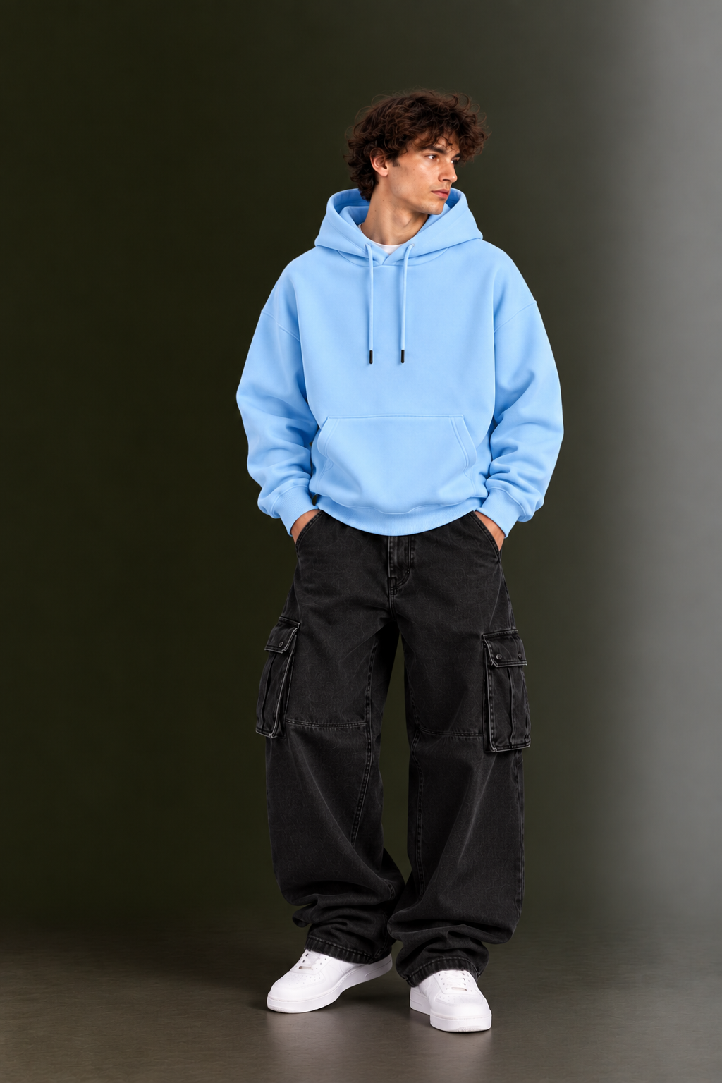 OUTPUFF Unisex Regular Fit Pullover Hoodie with Kangaroo Pocket