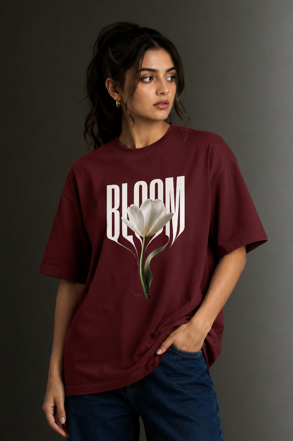 Women Drop Shoulder Front Printed T-Shirt | OUTPUFF