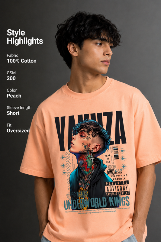 Men's Drop Shoulder Front Printed T-Shirt | Graphic Tee | OUTPUFF