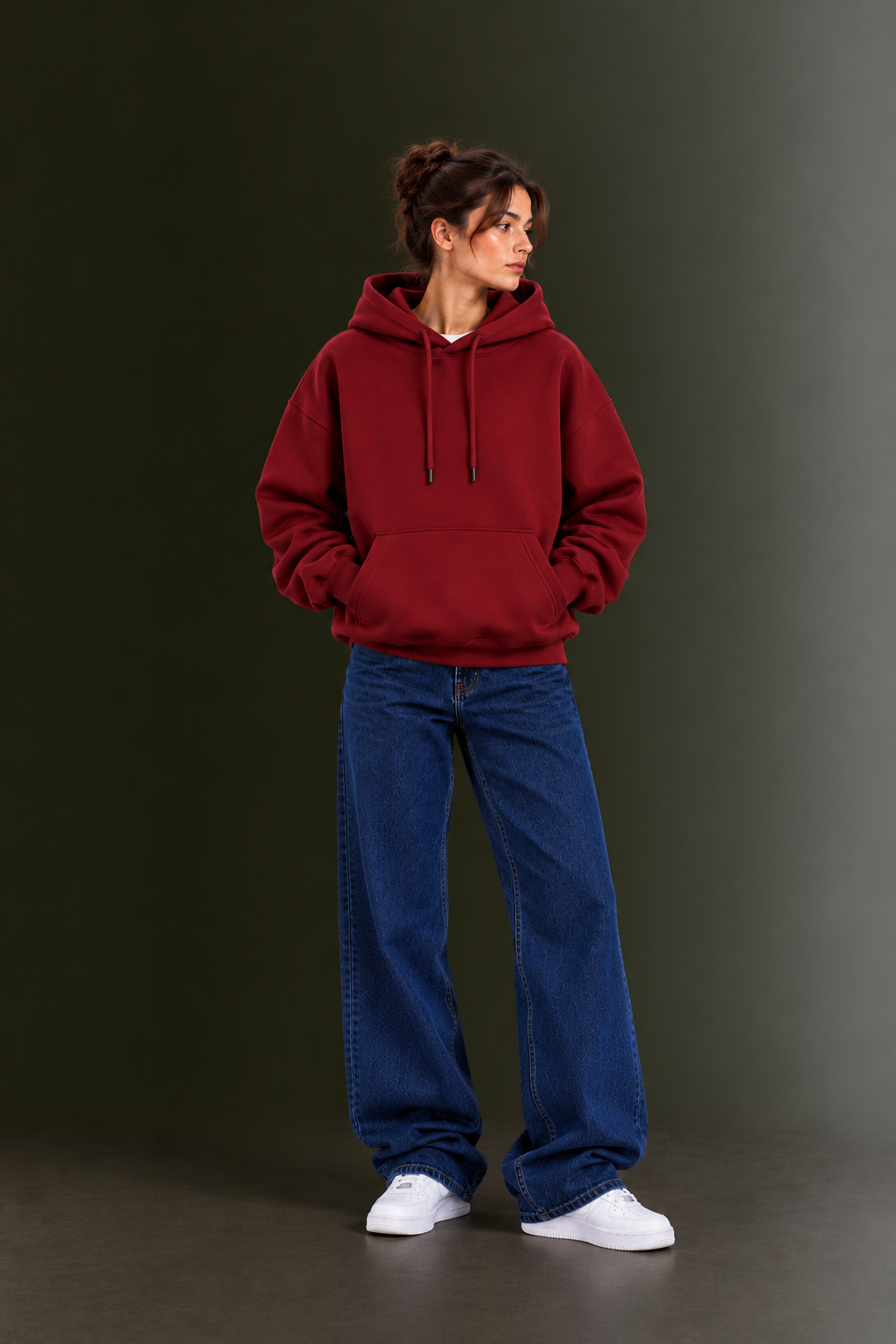 OUTPUFF Unisex Regular Fit Pullover Hoodie with Kangaroo Pocket