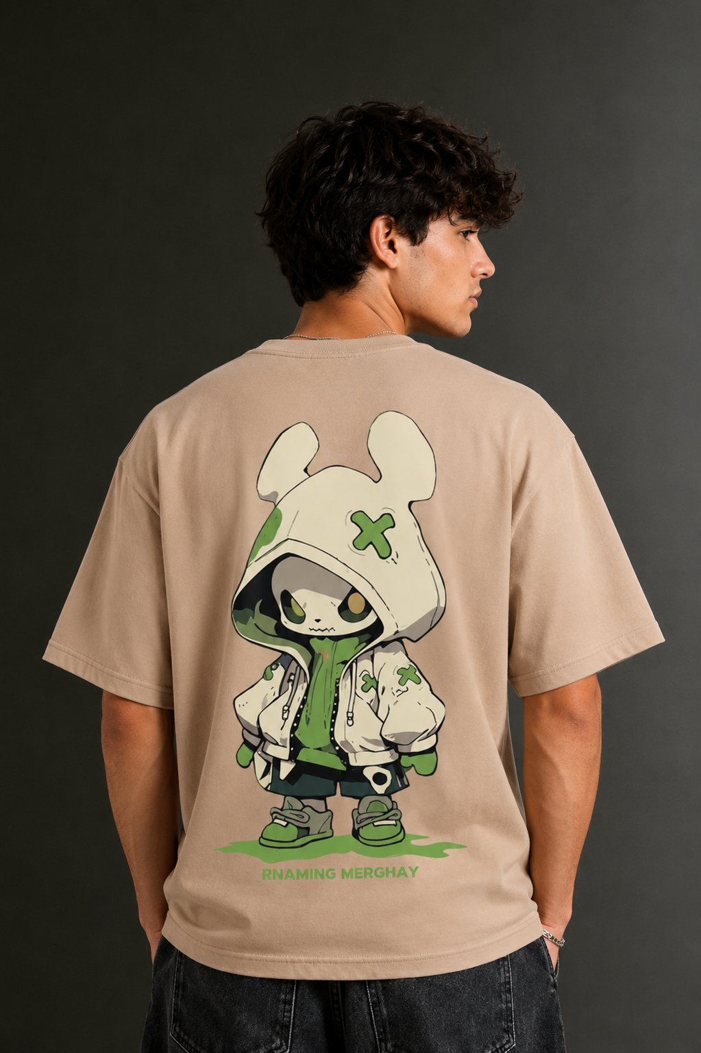 Men's Drop Shoulder Front & Back Printed T-Shirt | Graphic Tee | OUTPUFF