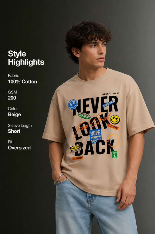 Men's Drop Shoulder Front Printed T-Shirt | Graphic Tee | OUTPUFF