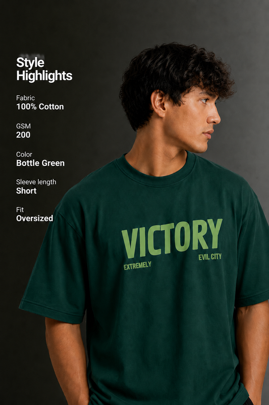 Men's Drop Shoulder Front & Back Printed T-Shirt | Graphic Tee | OUTPUFF