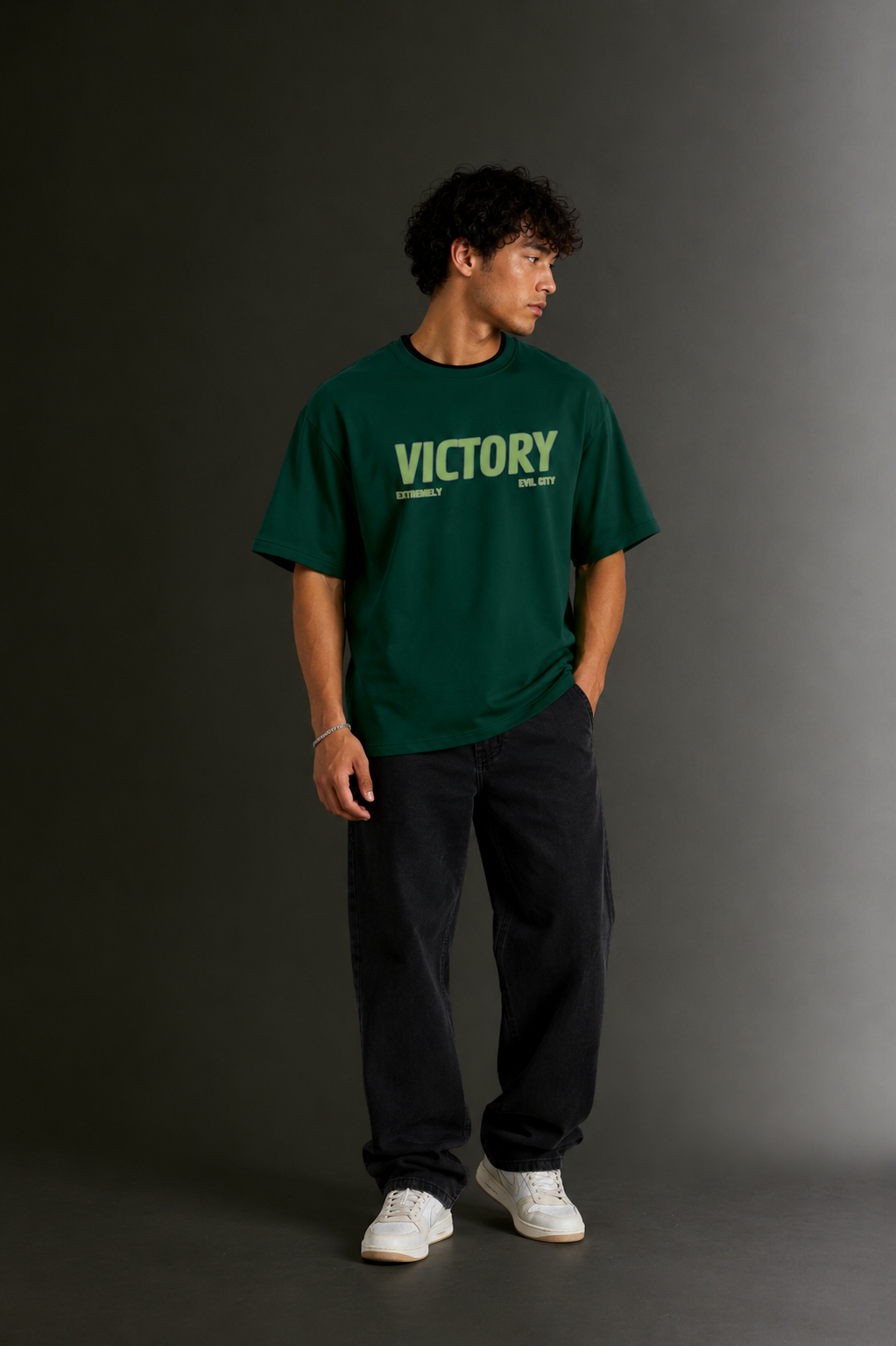 Men's Drop Shoulder Front & Back Printed T-Shirt | Graphic Tee | OUTPUFF