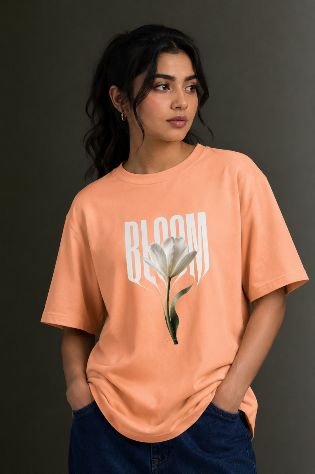 Women Drop Shoulder Front Printed T-Shirt | OUTPUFF