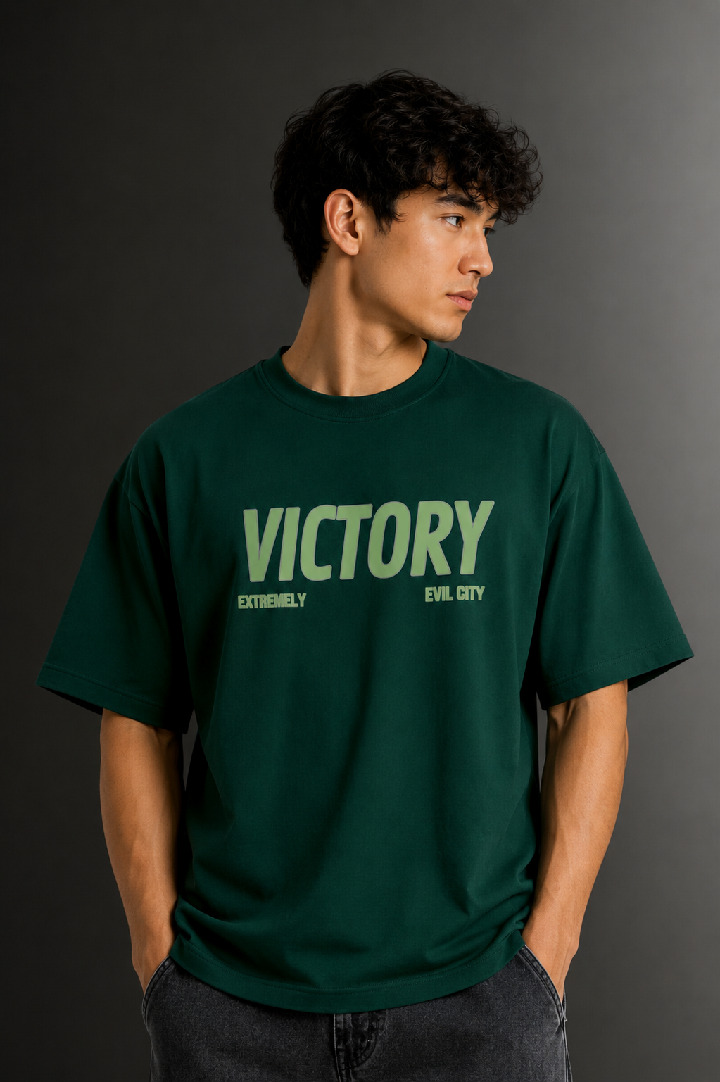 Men's Drop Shoulder Front & Back Printed T-Shirt | Graphic Tee | OUTPUFF