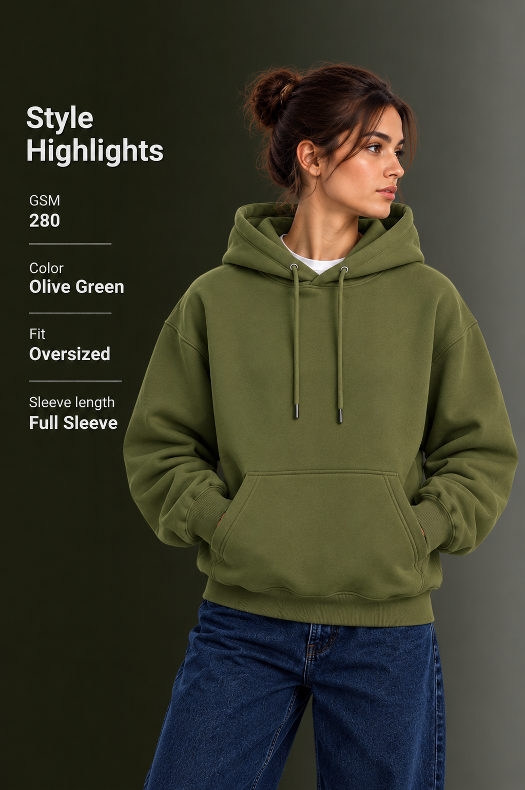 OUTPUFF Unisex Regular Fit Pullover Hoodie with Kangaroo Pocket