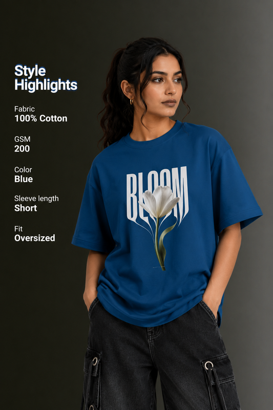Women Drop Shoulder Front Printed T-Shirt | OUTPUFF