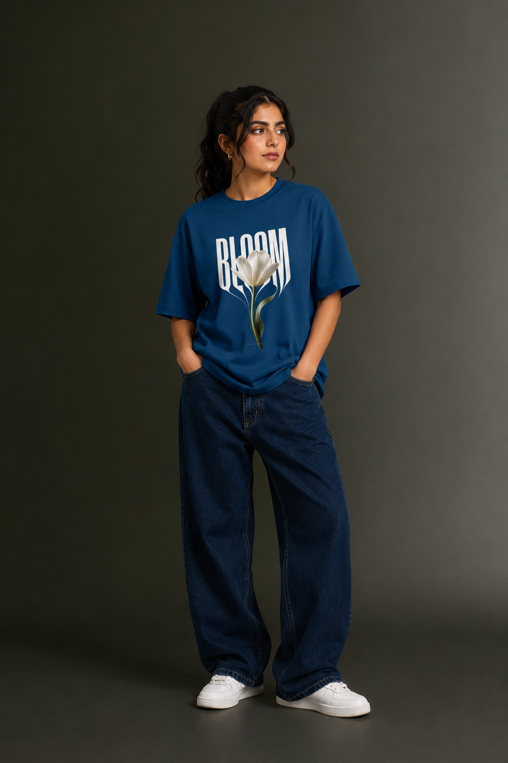 Women Drop Shoulder Front Printed T-Shirt | OUTPUFF
