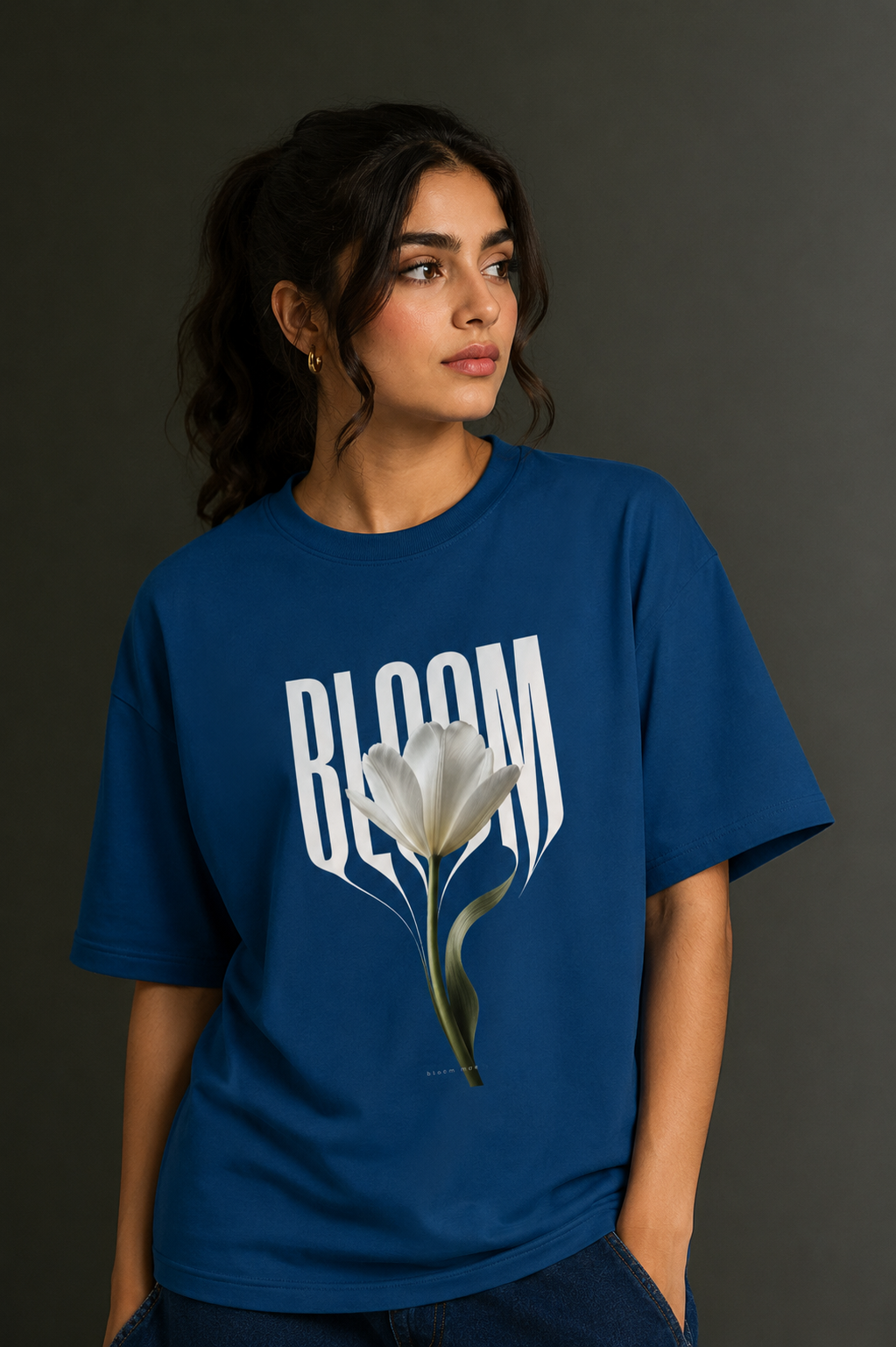 Women Drop Shoulder Front Printed T-Shirt | OUTPUFF