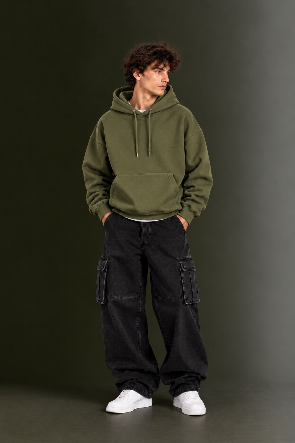 OUTPUFF Unisex Regular Fit Pullover Hoodie with Kangaroo Pocket