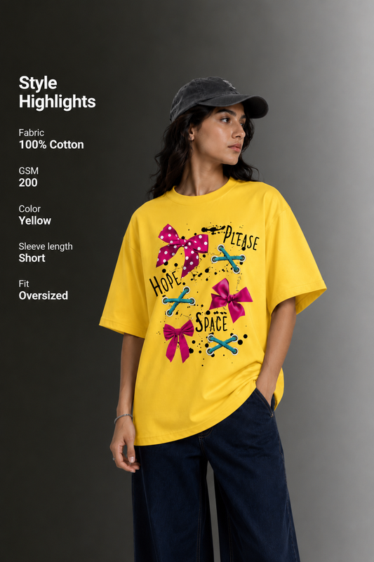 Women Drop Shoulder Front Printed T-Shirt | OUTPUFF