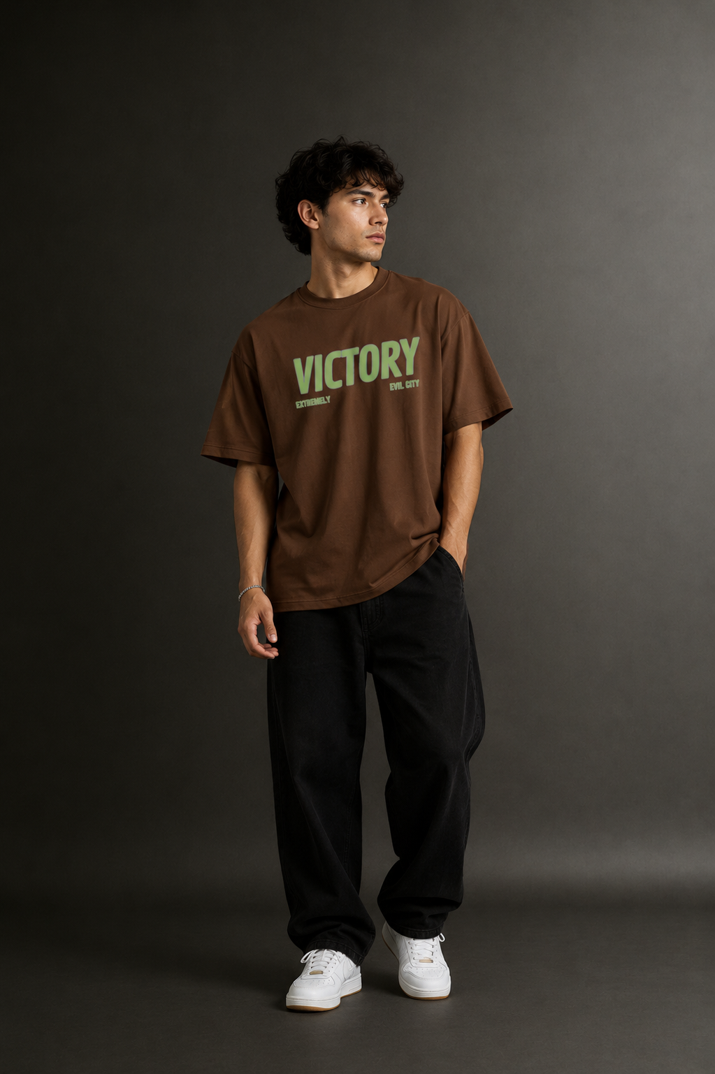 Men's Drop Shoulder Front & Back Printed T-Shirt | Graphic Tee | OUTPUFF