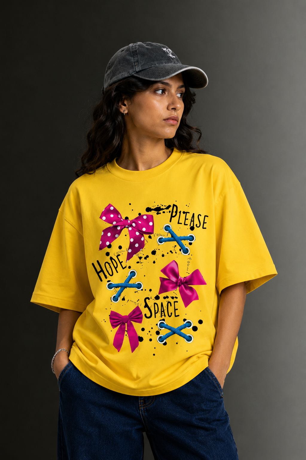 Women Drop Shoulder Front Printed T-Shirt | OUTPUFF