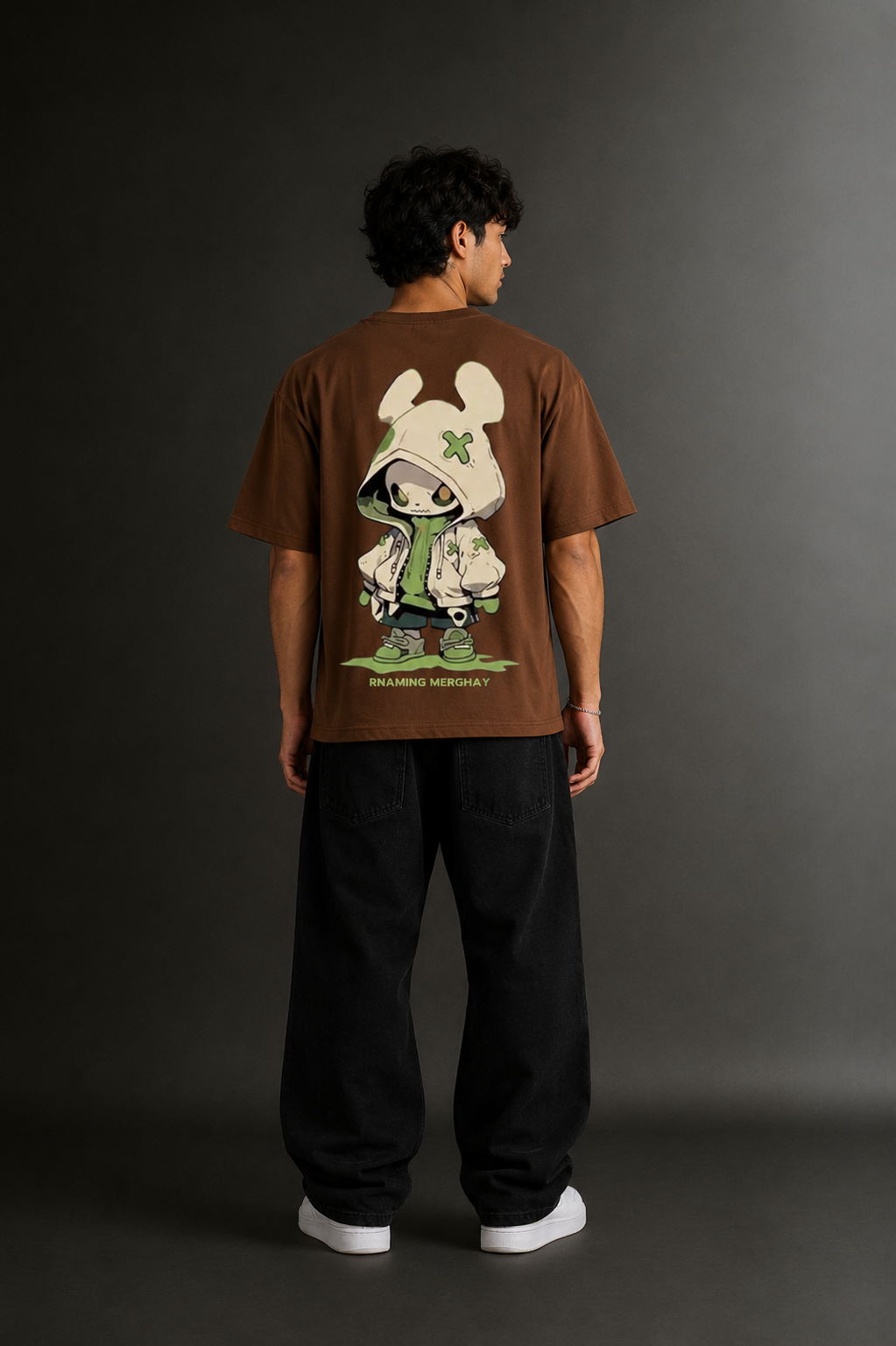 Men's Drop Shoulder Front & Back Printed T-Shirt | Graphic Tee | OUTPUFF