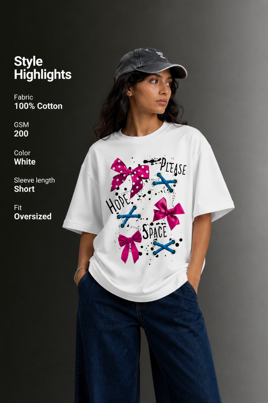 Women Drop Shoulder Front Printed T-Shirt | OUTPUFF