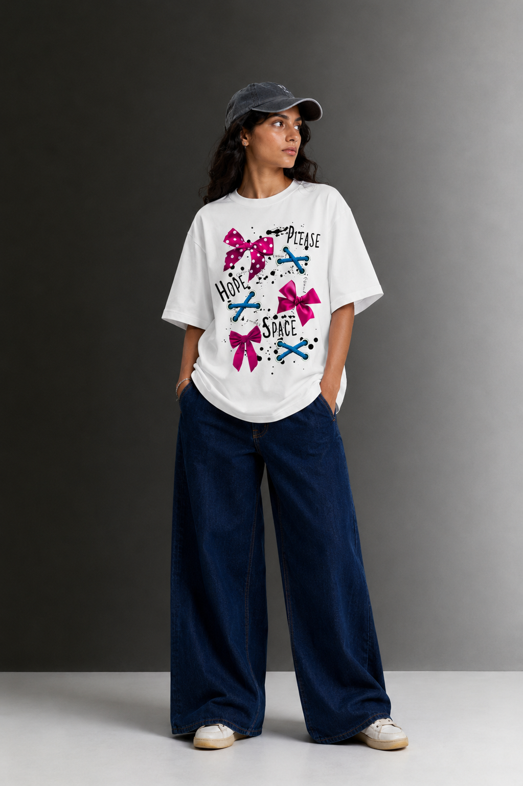 Women Drop Shoulder Front Printed T-Shirt | OUTPUFF