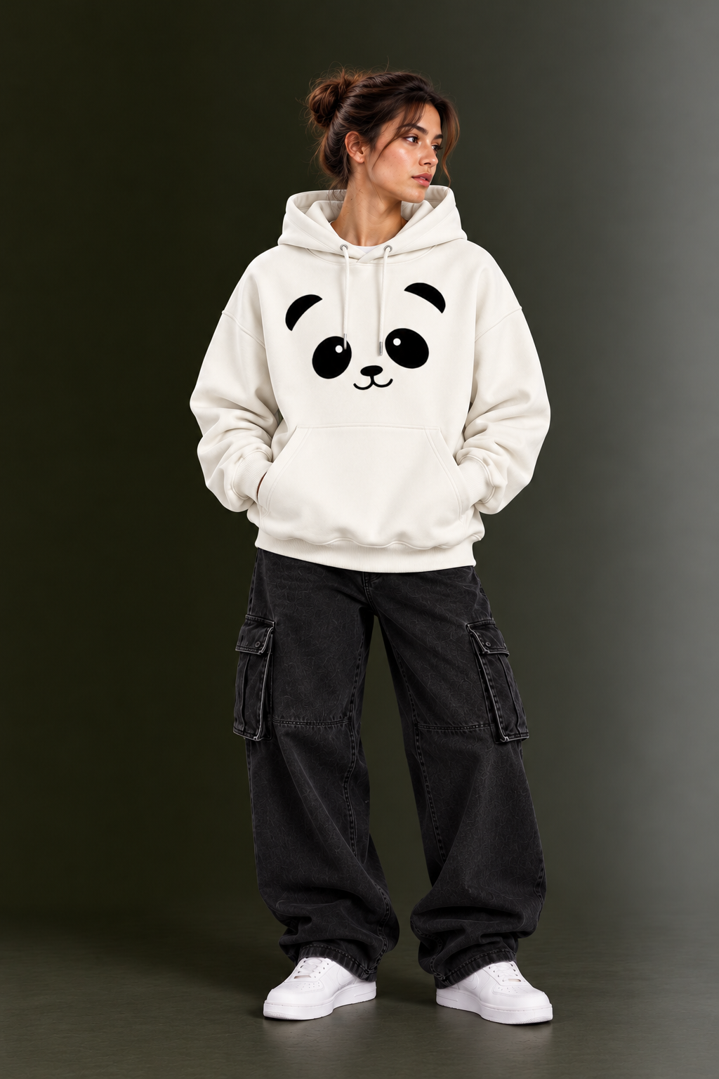 OUTPUFF Unisex Printed Pullover Hoodie with Kangaroo Pocket