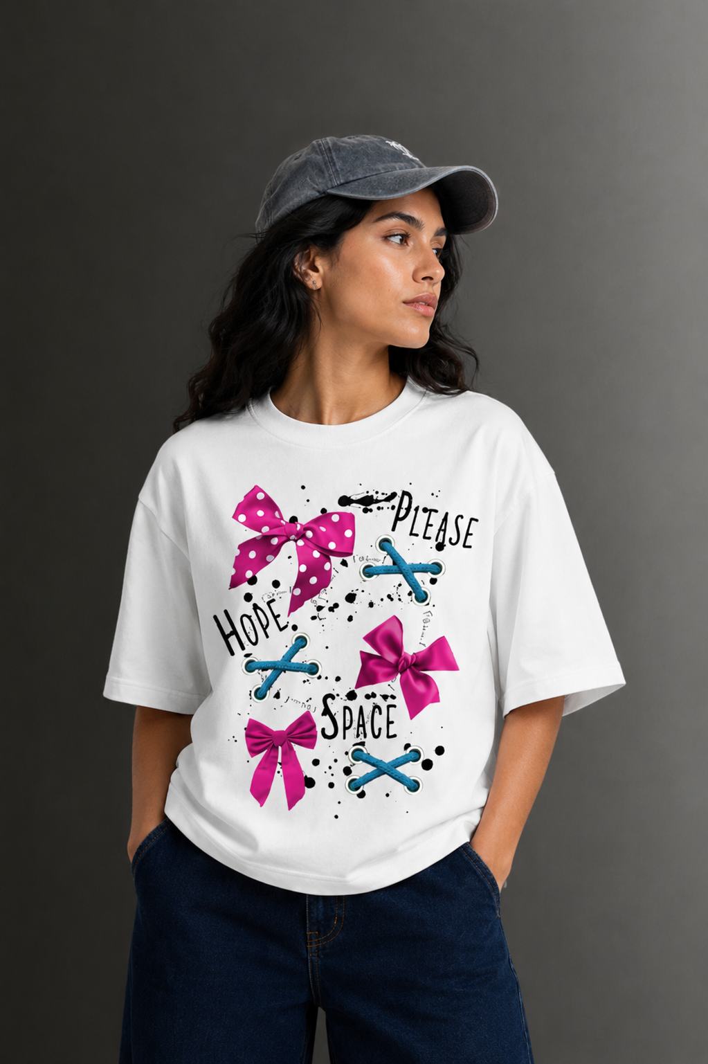 Women Drop Shoulder Front Printed T-Shirt | OUTPUFF