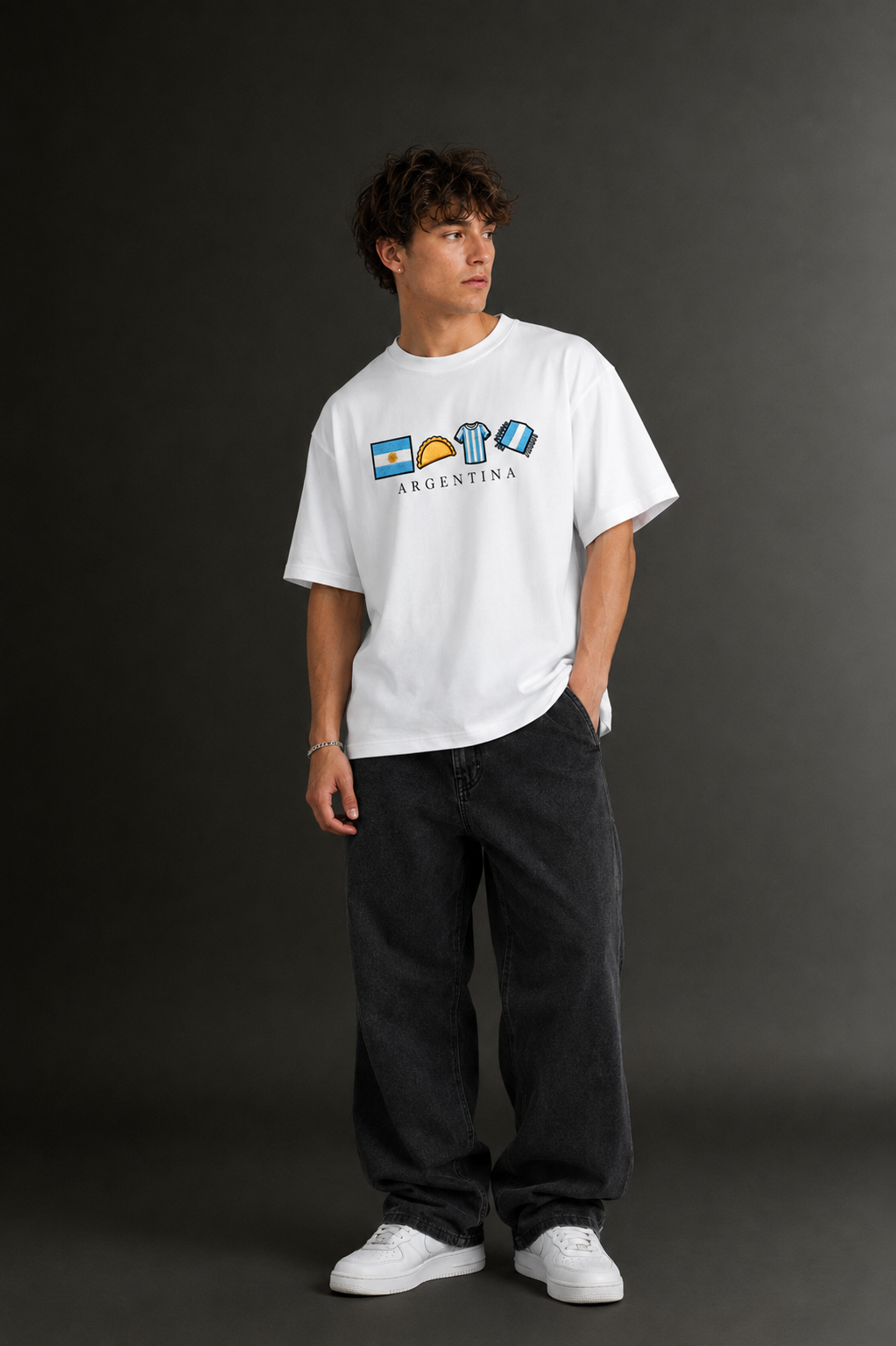 Men's Drop Shoulder Front Printed T-Shirt | Graphic Tee | OUTPUFF