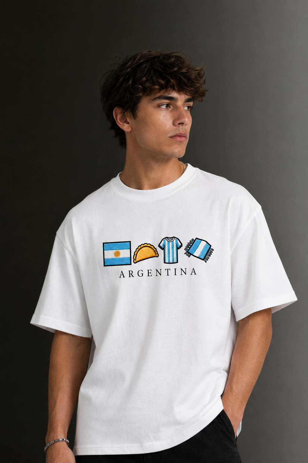 Men's Drop Shoulder Front Printed T-Shirt | Graphic Tee | OUTPUFF