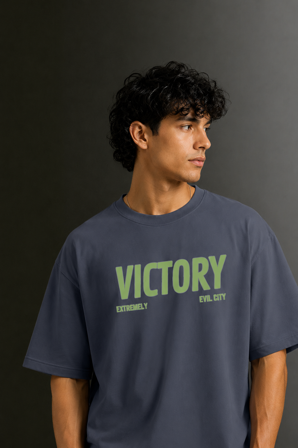Men's Drop Shoulder Front & Back Printed T-Shirt | Graphic Tee | OUTPUFF