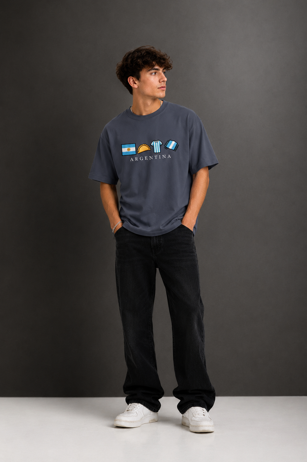 Men's Drop Shoulder Front Printed T-Shirt | Graphic Tee | OUTPUFF