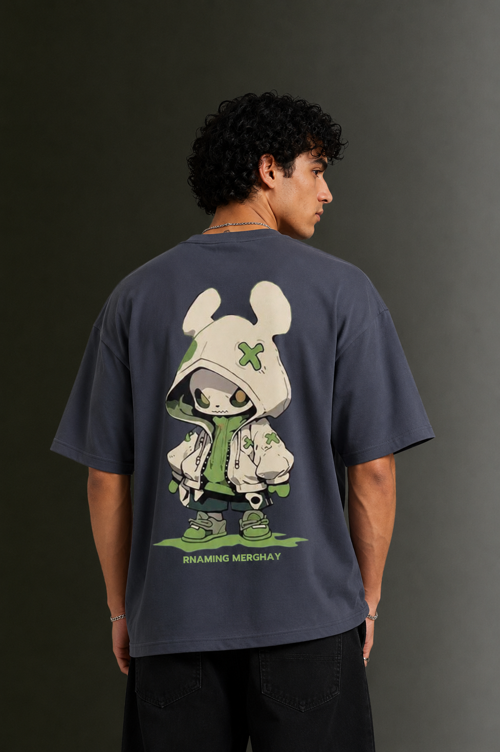 Men's Drop Shoulder Front & Back Printed T-Shirt | Graphic Tee | OUTPUFF