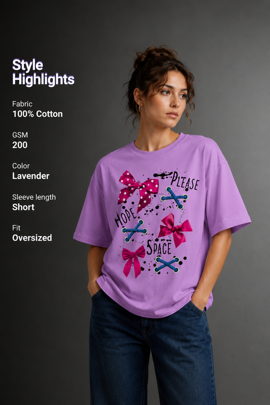 Women Drop Shoulder Front Printed T-Shirt | OUTPUFF
