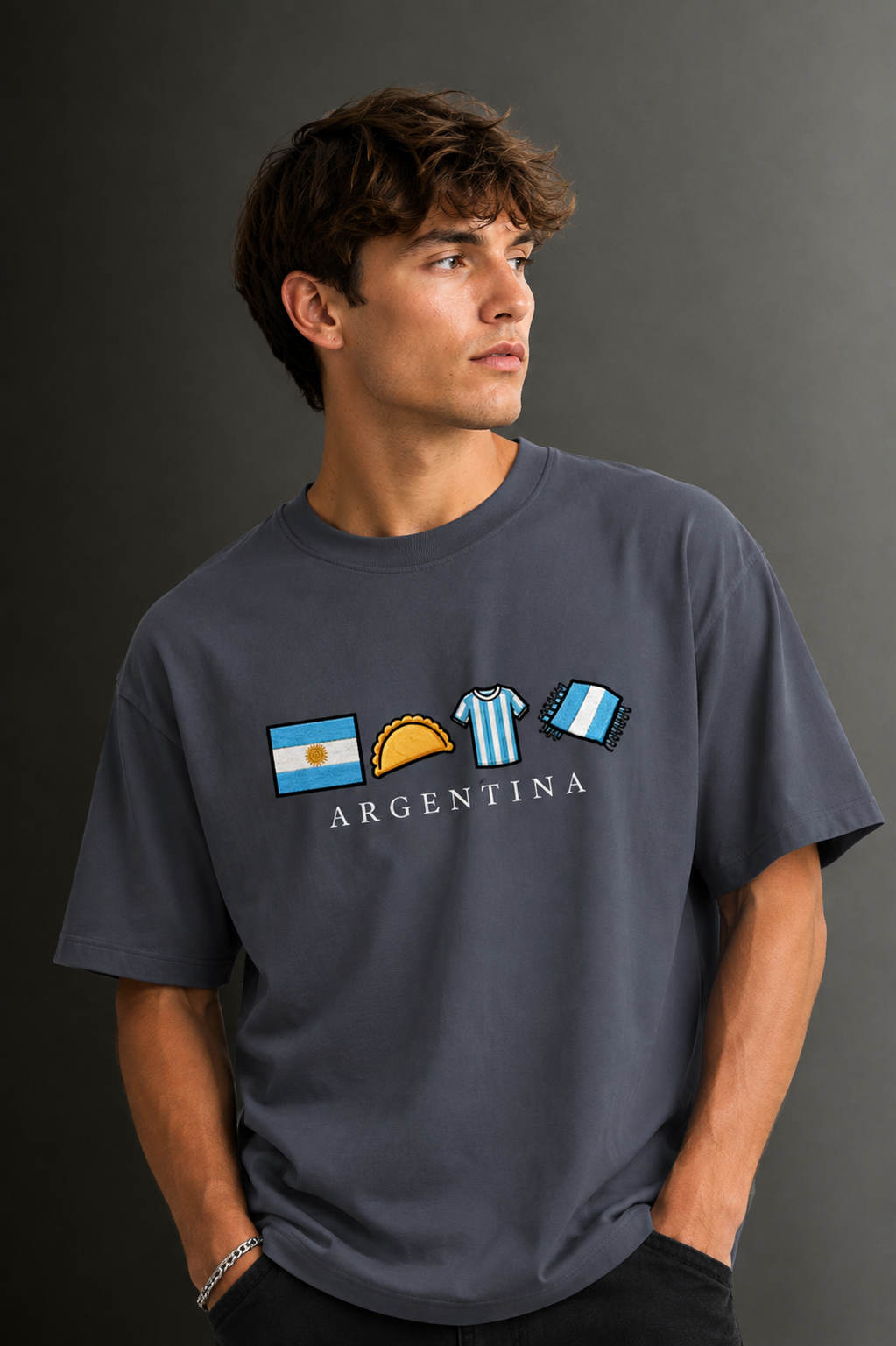 Men's Drop Shoulder Front Printed T-Shirt | Graphic Tee | OUTPUFF