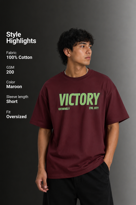 Men's Drop Shoulder Front & Back Printed T-Shirt | Graphic Tee | OUTPUFF