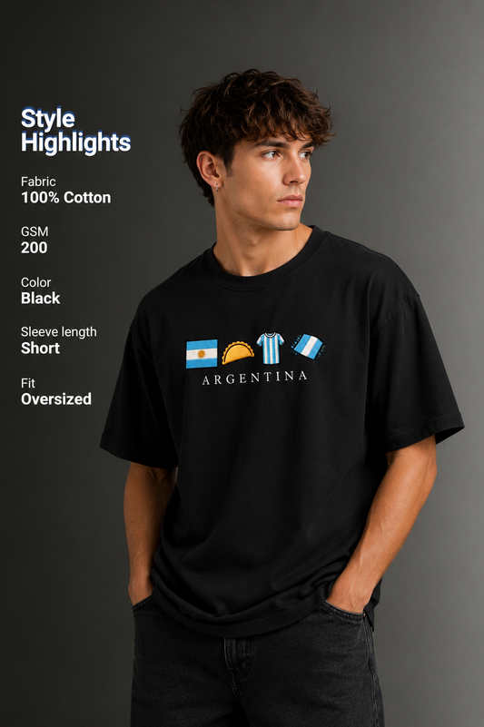 Men's Drop Shoulder Front Printed T-Shirt | Graphic Tee | OUTPUFF