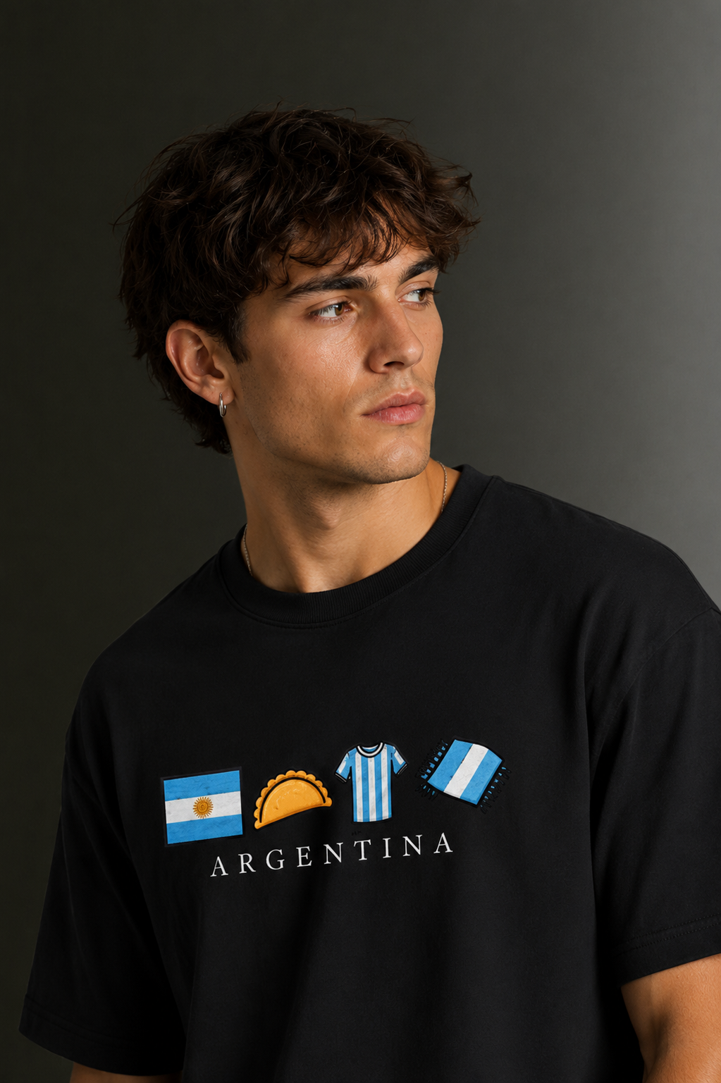 Men's Drop Shoulder Front Printed T-Shirt | Graphic Tee | OUTPUFF
