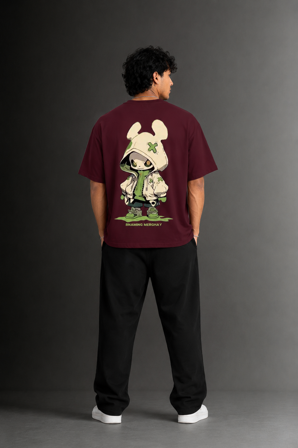 Men's Drop Shoulder Front & Back Printed T-Shirt | Graphic Tee | OUTPUFF